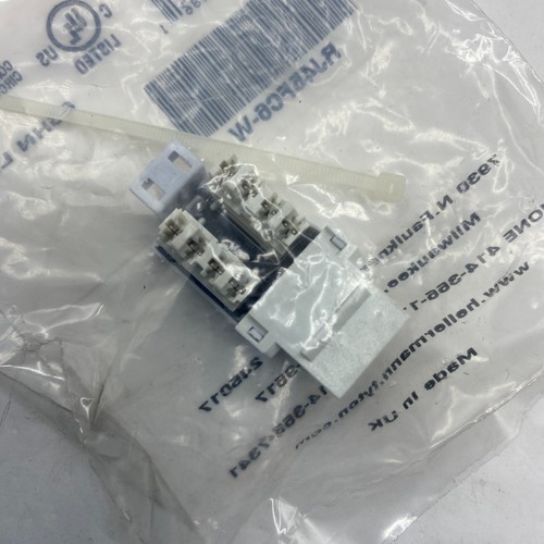 Hellermann Tyton RJ45FC6-W Cat6 White Keystone Jack RJ45 QTY 19 - Afbeelding 6 van 6