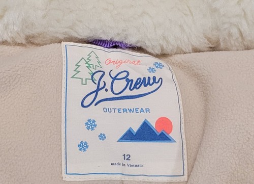 J. Crew Boys' Fishtail Winter Parka with PrimaLoft Size 12 Navy Blue Puffer Hood - Picture 7 of 10