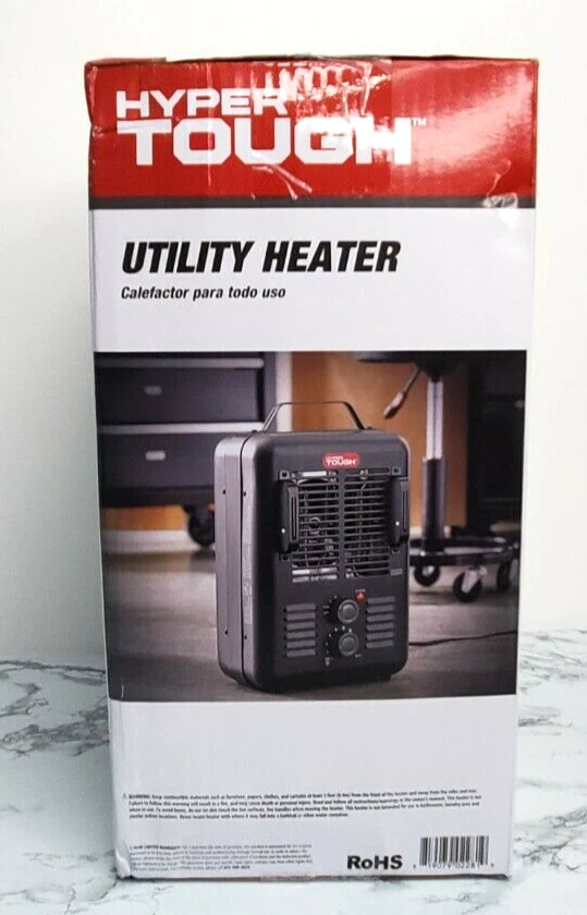 Hyper Tough 1500W Utility Space Heater Fan-Forced Type Indoor Black DQ2016  819079022819 | eBay