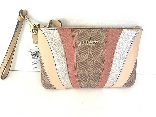 coach tan wristlet