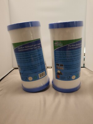 2-PACK Golden IcePure Big Blue Sediment & Carbon Filter Cartridge 10'' x 4.5''