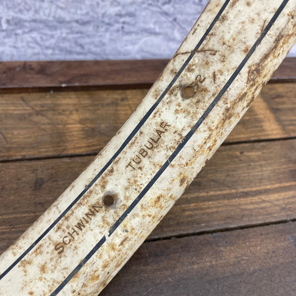 24 in Schwinn S2  Rim Hoop White 28h Balloon Tire Tubular Cruiser  OG 60s - Image 2 of 4