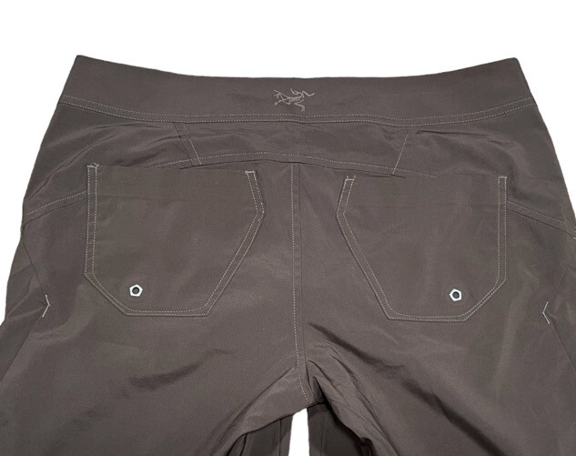 Arc'teryx Pantaloncini Lunghi Donna Mischief Marrone Escursionismo Acqua Asciugatura Rapida Taglia 8 Bordo