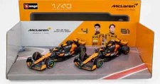 MCLAREN SET F1 2X MCL38 2024 NORRIS PLATES 1:43 BURAGO 18-38202