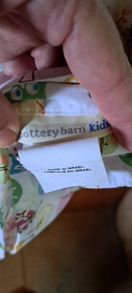 Edredom Pottery Barn Kids BROOKE OWLS 100% algodão orgânico tamanho duplo excelente estado - Imagem 3 de 4