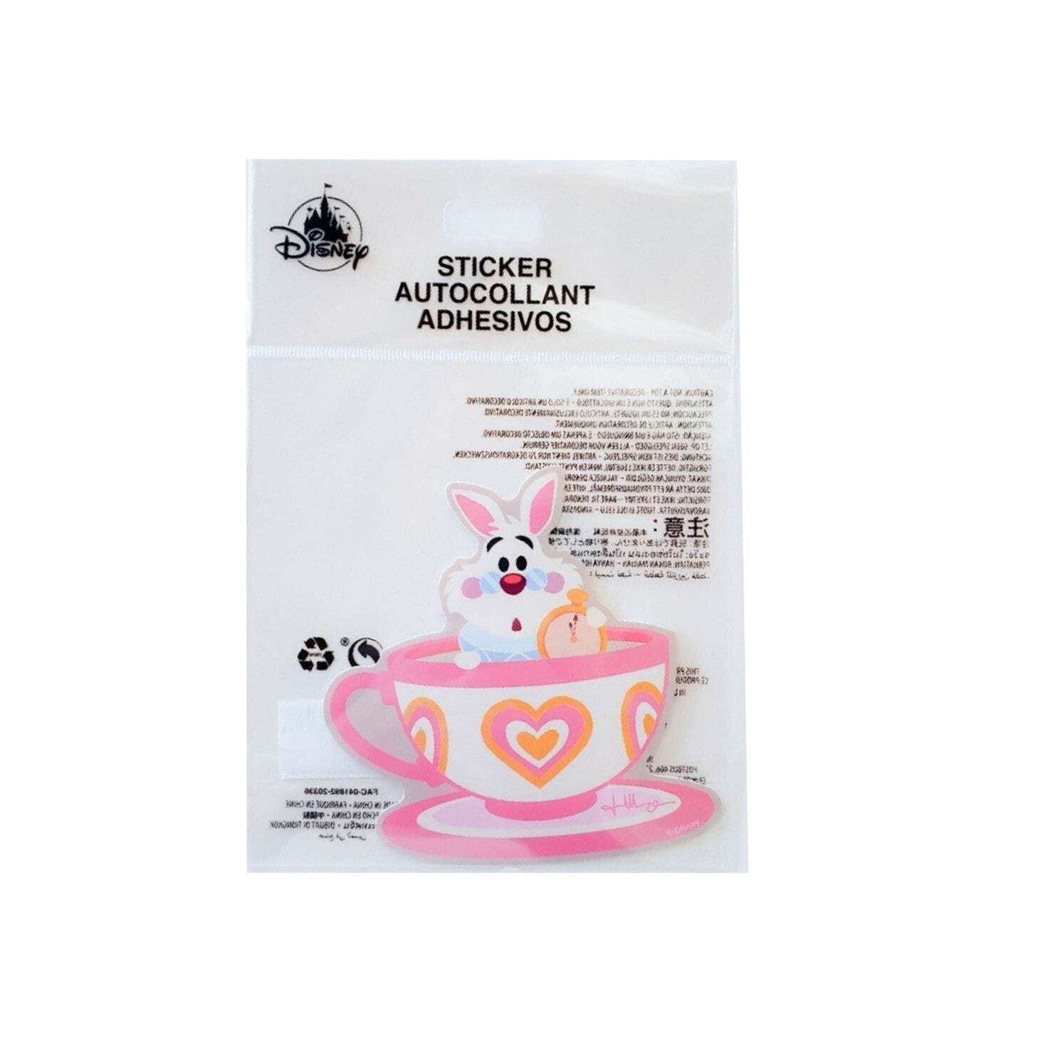 White Rabbit Tea Cup Disney Sticker By Jerrod Maruyama eBay