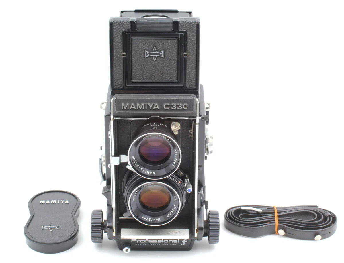 Exc+5] Mamiya C330 Pro F TLR Camera Sekor 80mm F2.8 Bule Dot Lens