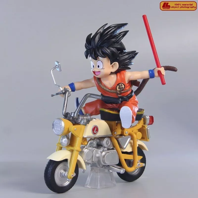 Anime Dragon Ball Z GD Little Goku Riding Motor Bike Figure Statue