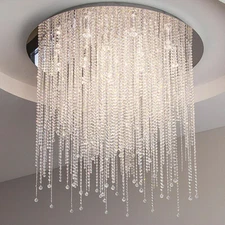 Creative Round crystal Suspension Lamp LED Hanging Lights Pendant Chandelier New