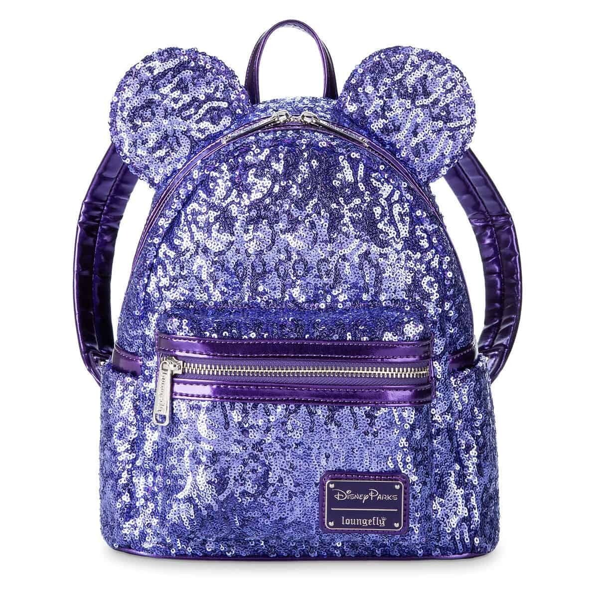 Loungefly Poison Purple Sequin Mini Backpack Disney Parks Loungefly New | Mercari main image 3