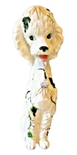 Vintage Poodle Statue Figurine 14" 50'S 60'S Mid century Ceramic Wales Japan 