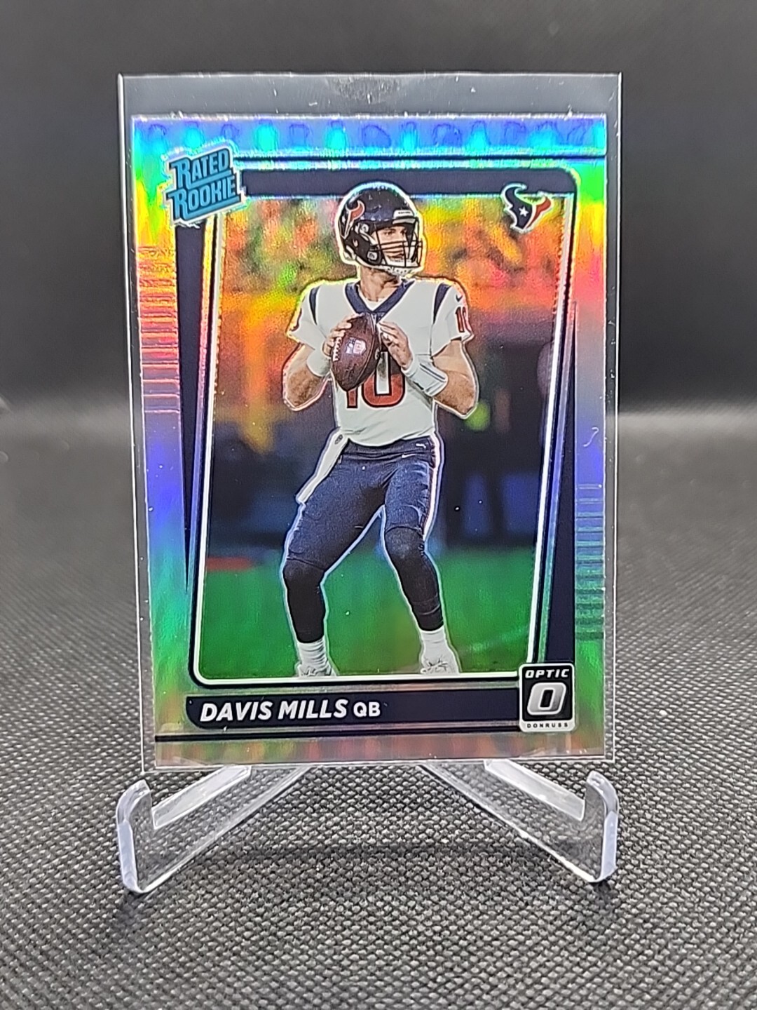 2021 Panini Donruss Optic - Rated Rookie Holo Prizm #222 Davis Mills (RC)