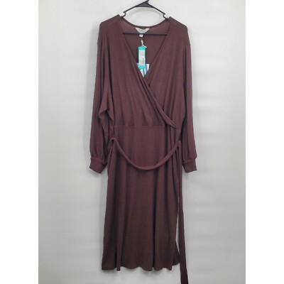 dark brown waist tie midi dress with sleeves Market & Spruce Jayla Sweater Women Size 3X NWT Long Sleeve SIZE:US 2 / EU 32 / UK 4 10 Ways to Style sleeve midi dress boasts ProductID: 87665