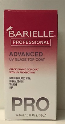 3 Bottles Barielle Proffessional Advanced UV Glaze Top Coat 0.5 fl oz, 14.8 ml