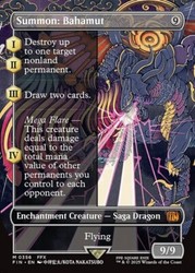 Summon: Bahamut (Borderless) Foil #0356 MTG Universes Beyond: Final Fantasy