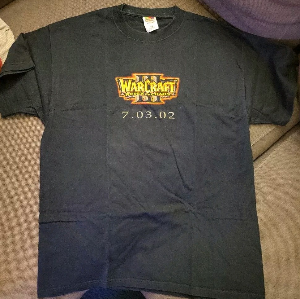GEZAN World War Three Tシャツ XLサイズ 黒 グレー Vintage 2002 Warcraft III 3 Reign Of Chaos Promo T-Shirt - XL | eBay