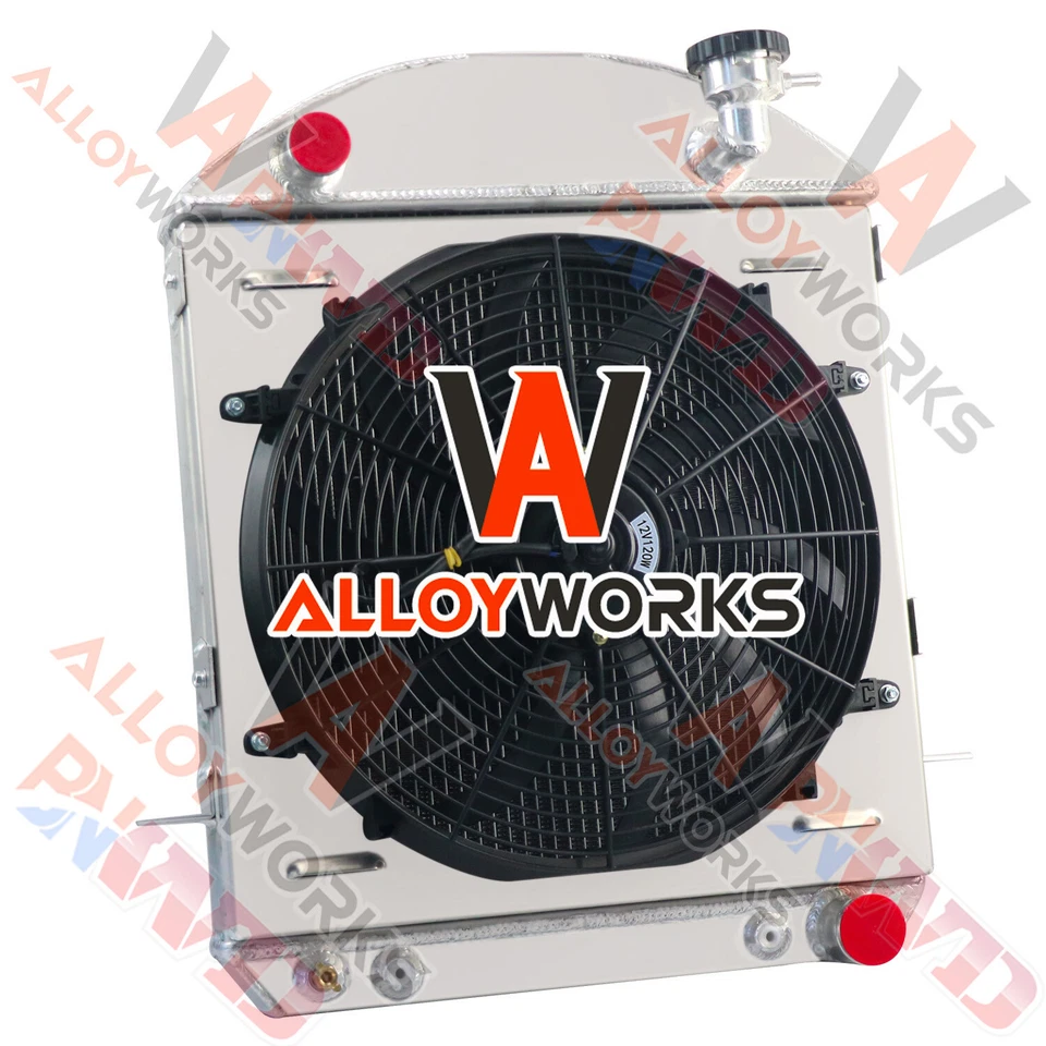 Ventilador de cubierta de radiador de 3 filas para motor Chevy Ford Modelo T 1917-1927 1920 Foto 3 de 4