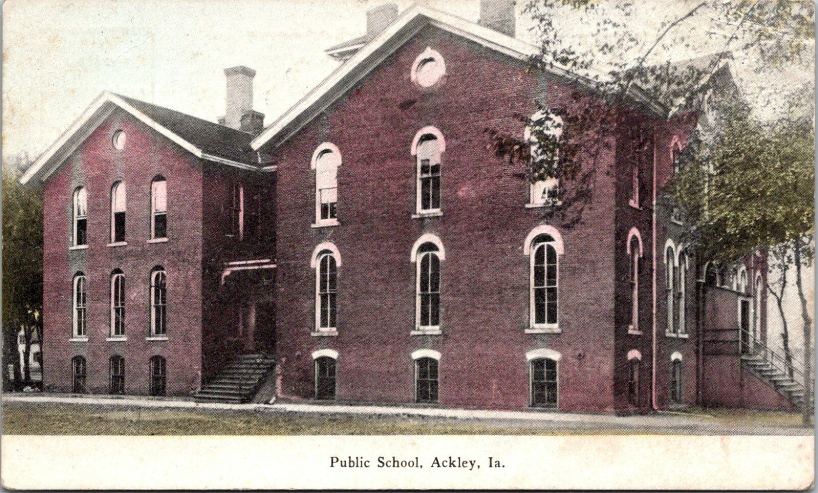 Public School Ackley Iowa Postcard eBay