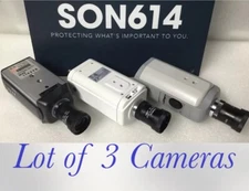 Lot of 3 Security Color Cameras 3.5-8mm Varifocal Lens CCTV Surveillance TESTED!