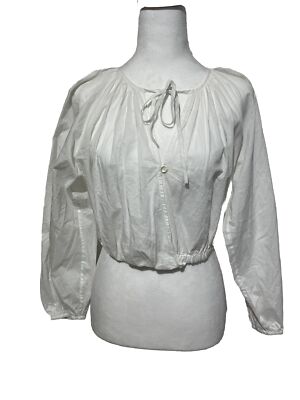 Rails Women s Long Sleeve Katia Crop Shirt - Beach White- XSmall- New Tag $168