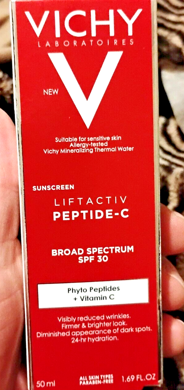 Vichy Liftactiv Peptide-C Broad Spectrum SPF 30 Sunscreen 50ml/1.69fl.oz. New