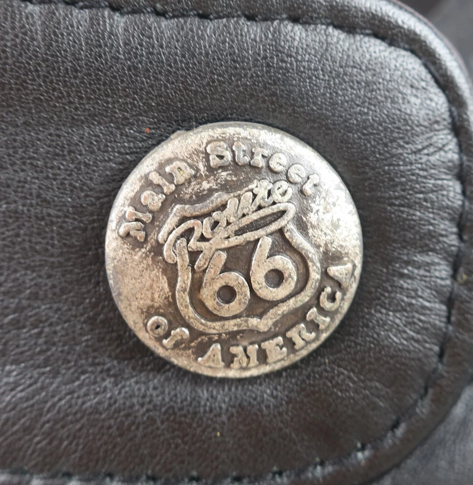 ROUTE 66 WOMENS LEATHER BIKER MOTORCYCLE JACKET size S - Image 4 of 4