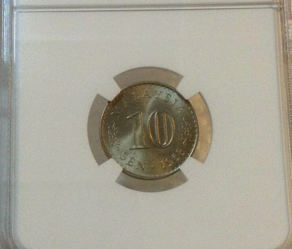 MALAYSIA  10sen coin 1968 Parliament series NGC MS 66 Cert. No. 4976787-055 - Image 3 of 4