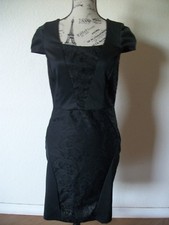 SHIRA P. WOMEN'S LACE BLACK DRESS W/SHORT SLEEVES SIZE (S)