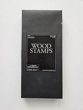 STAMPABILITIES WOOD MOUNT RUBBER STAMPS SET BRUSH UPPERCASE ALPHABET NUMBERS 2H