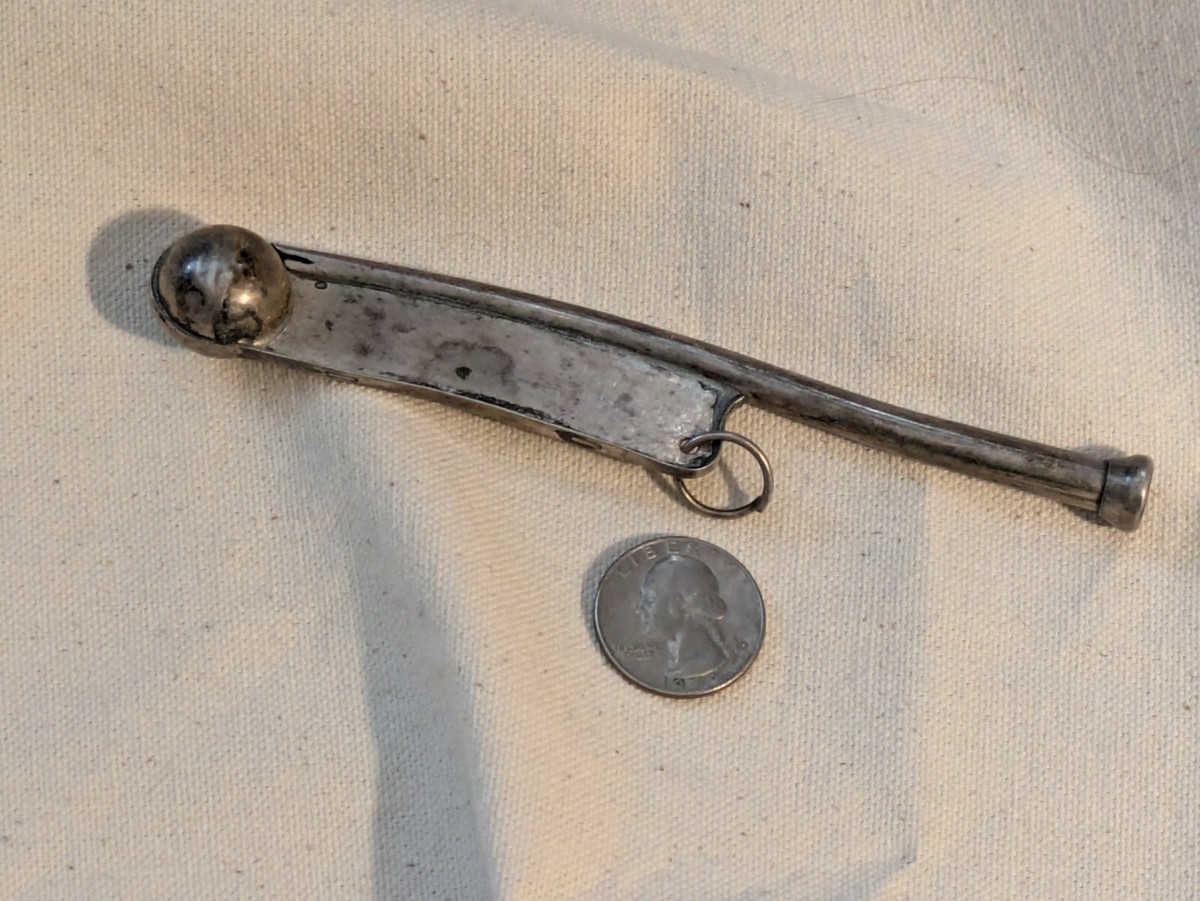 1940s WWII US Navy Military Bosun Boatswain Silver Whistle