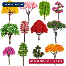 12 Pcs Miniature Model Trees Set for Crafts and Diorama - 2.55X1.96X1.5
