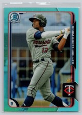 2015 BOWMAN DRAFT #48 ADAM BRETT WALKER CHROME BLUE SKY REFRACTORS TWINS