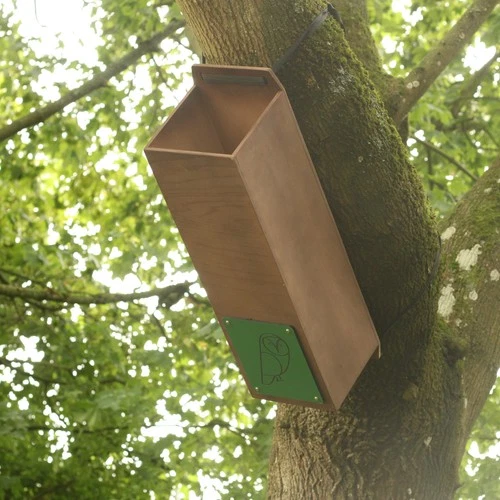 Tawny Owl Nest Box Tube – Exterior Grade Plywood Owl House for Woodland & Garden
