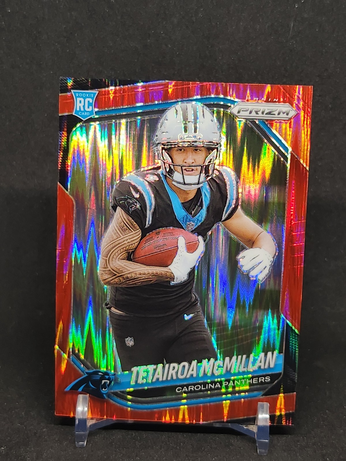 2025 Panini Prizm - #311 Tetairoa McMillan RC - Red Flash Prizm Rookie