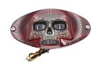 Chrome Cateye LED Tail Lamp Skull Style for Harley Davidson