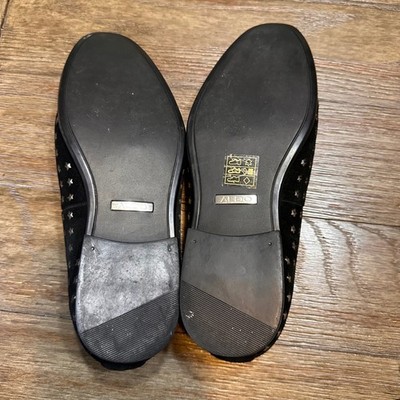 ALDO Mens Black Suede Star Perforated Slip On Loafers Size 8  display picture 1
