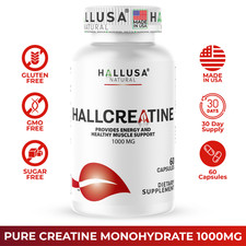 Creatine Monohydrate 60 Capsules 1000mg - Bodybuild, Muscle Growth  Recovery