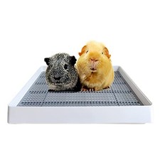 PODOO Rabbit Large Litter Box, Guinea Pig Training Pan Cage with Medium