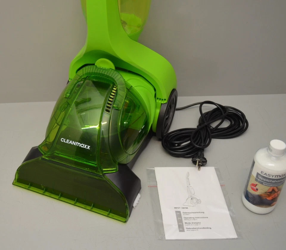 CLEANmaxx VC9390A Teppichreiniger Waschsauger 240V 500W ink. Teppichshampoo Grün - Bild 3 von 4