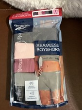 Reebok Women's 5-Pack Seamless Boyshort Size S