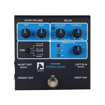 #ad Goat Designs Blue Series Stereo Echo Analog Delay Pedal FREE SHIPPING TO USA $299.00