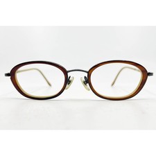 Vintage Oval Eyeglasses Frame Brown Tortoise 46-22-140 Japan CE 27668