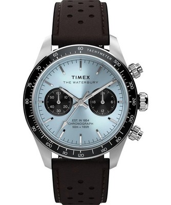 New Timex Brown Men's Chronograph Watch Waterbury Heritage TW2Y70600