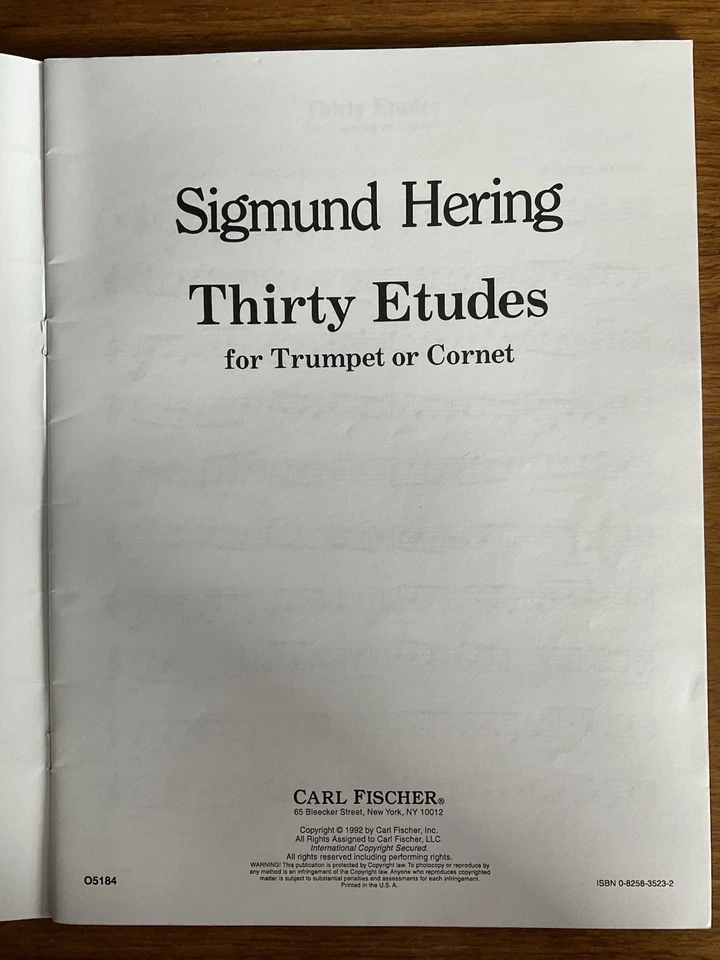 Lot~3 trumpet/cornet music bks~Sigmund Hering~forty progressive etudes+thirty+32 - Image 3 of 4