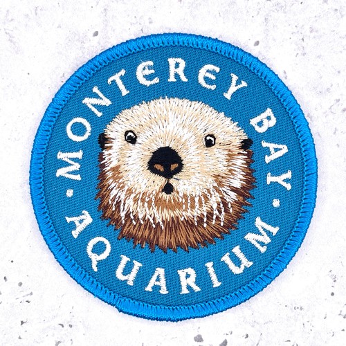 Vintage Monterey Bay Aquarium Patch • California Sea Otter Souvenir • Sew-On NOS