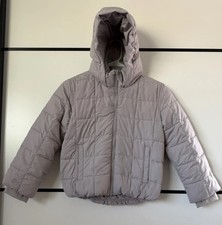 Abercrombie Kids Girls Puffer Jacket Size 7/8 Gray  Water-Resistant   Pre-Owned