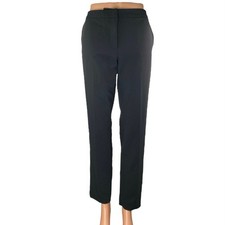 Tommy Hilfiger Women's Black High Waisted Straight Leg Trousers Dress Pants Sz 8