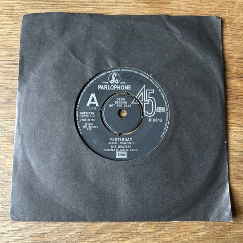 Pop The Beatles ‎– Yesterday  Parlophone DEMO ‎– R 6013