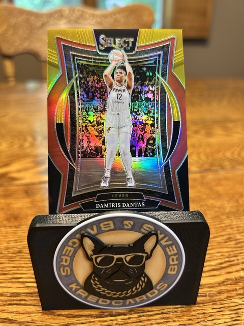 Damiris Dantas #37 2025 Select Black/Gold Concourse Prizm 3/5 WNBA Fever