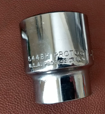 NOS Proto 5448H 1-1/2 In 6 Point SAE Chrome Socket 3/4 In Drive USA Made